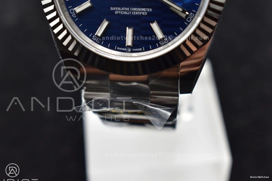 DateJust Best Oyster Edition Dial Steel Bracelet Blue Clean 904L Textured 41 On TimelessDesign 1:1 126334 637 VR 0324